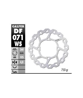 DISC WAVE FIXED OVERSIZE 260x4,2mm