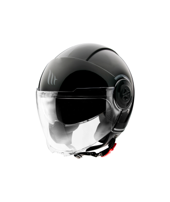 Casco Jet Viale SV S Solid A1 Negro Brillo - MT Helmets