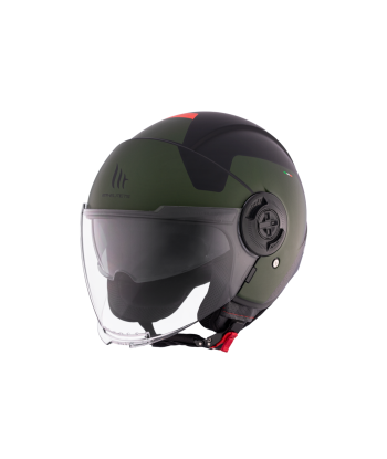 Casco Jet Viale SV S Beta A6 Verde Mate - MT Helmets