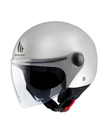 Casco Jet Street S Solid A0 Blanco Brillo - MT Helmets