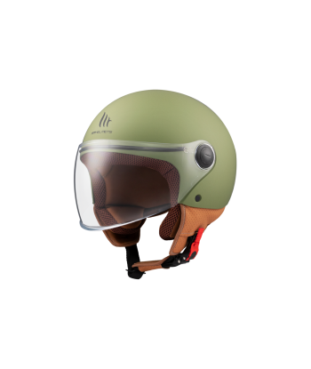 Casco Jet Street S Solid A6 Verde Mate - MT Helmets