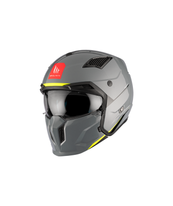 Casco Trial Streetfighter SV S Solid A22 Gris Brillo - MT Helmets