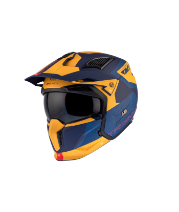 Casco Trial Streetfighter SV S Totem C3 Amarillo Mate - MT Helmets