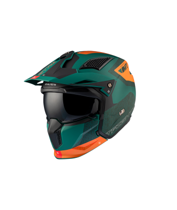 Casco Trial Streetfighter SV S Totem C6 Verde Mate - MT Helmets