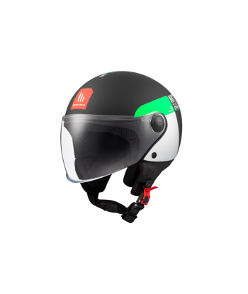 Casco Jet Street S Inboard D6 Negro Mate - MT Helmets
