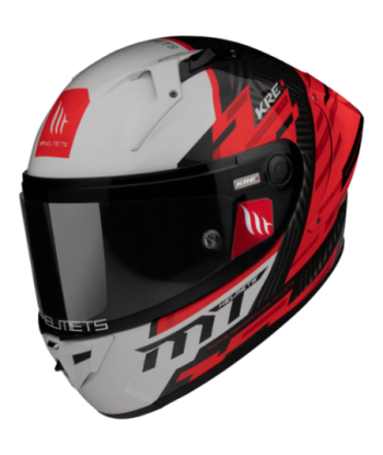 Casco Integral KRE+ Carbon Brush A5 Rojo Brillo - MT Helmets