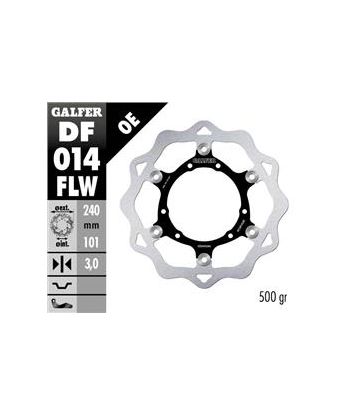 DISC WAVE FIXED GROOVED 240x3mm