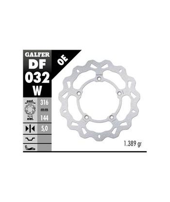 DISC WAVE FIXED 316x5mm