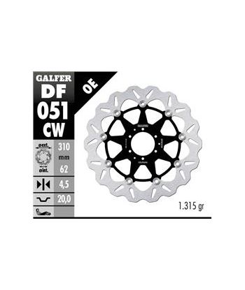 DISC WAVE FLOATING COMPLETE (C. ALU.) 310x4,5mm