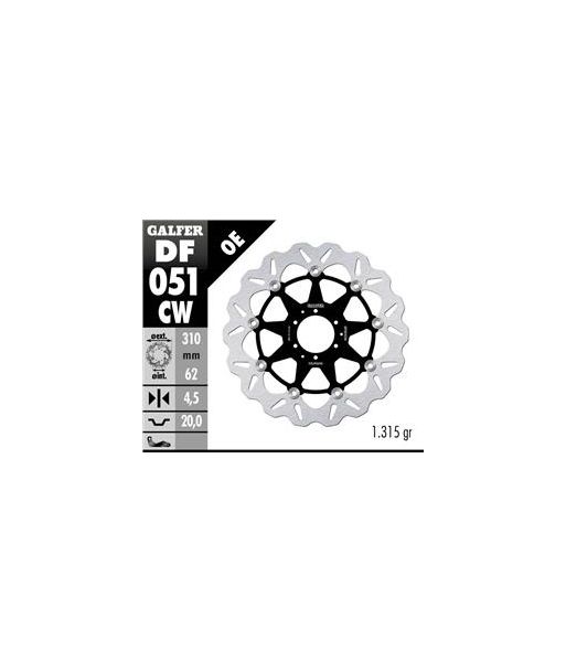 DISC WAVE FLOATING COMPLETE (C. ALU.) 310x4,5mm