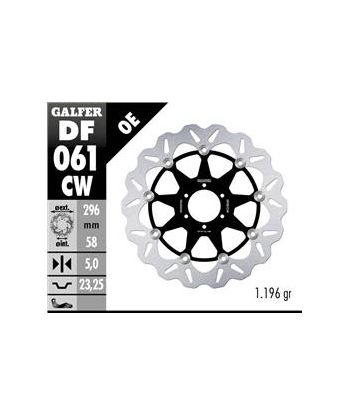 DISC WAVE FLOATING COMPLETE (C. ALU.) 296x5mm