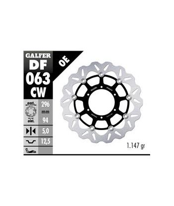 DISC WAVE FLOATING COMPLETE (C. ALU.) 296x5mm