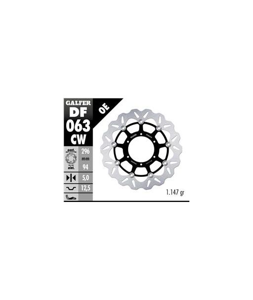DISC WAVE FLOATING COMPLETE (C. ALU.) 296x5mm