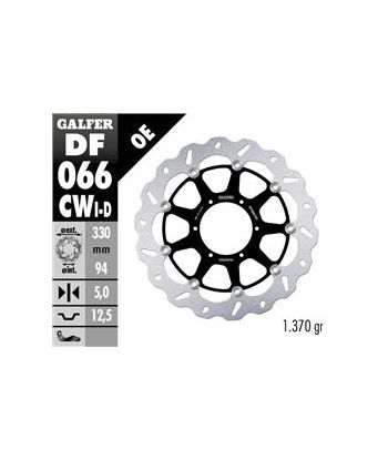 DISC WAVE FLOATING COMPLETE RIGHT (C. ALU.) 330x5m