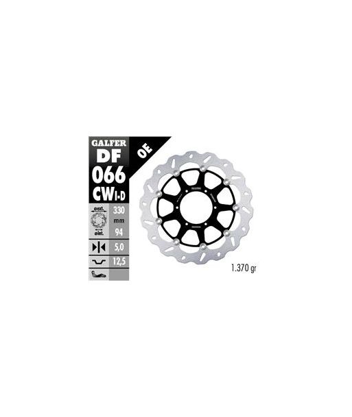 DISC WAVE FLOATING COMPLETE RIGHT (C. ALU.) 330x5m