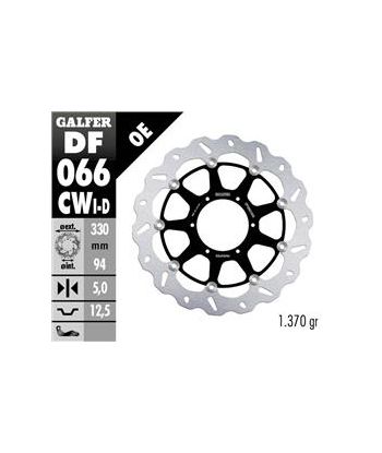 DISC WAVE FLOATING COMPLETE LEFT (C. ALU.) 330x5mm