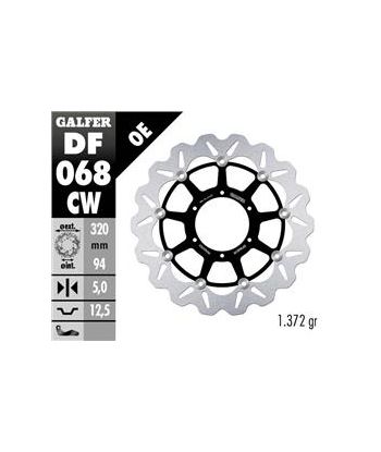 DISC WAVE FLOATING COMPLETE (C. ALU.) 320x5mm