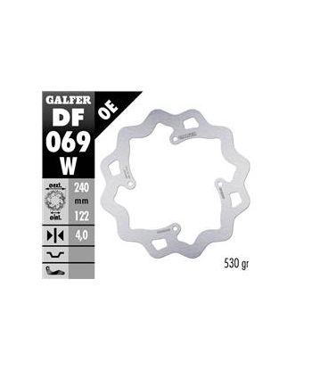 DISC WAVE FLOATING (C. STEEL) 240x4mm