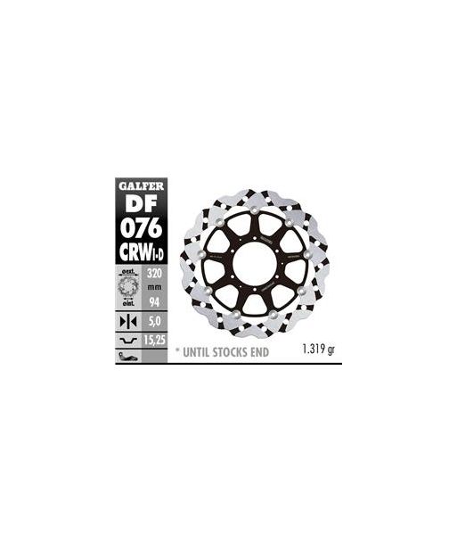 DISC WAVE FLOATING COMPLETE LEFT (C. ALU.) 320x5mm