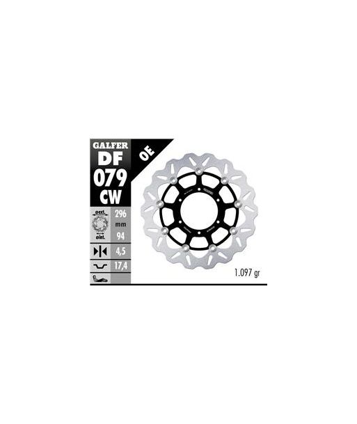 DISC WAVE FLOATING COMPLETE (C. ALU.) 296x4,5mm