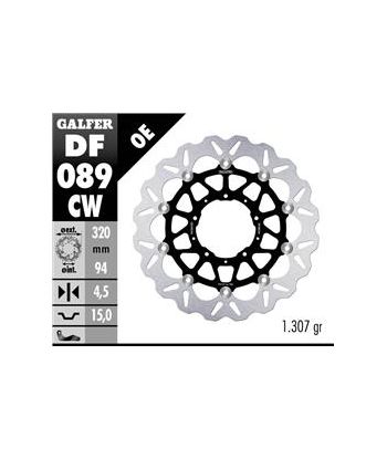 DISC WAVE FLOATING COMPLETE (C. ALU.) 320x4,5mm