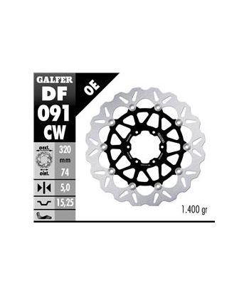 DISC WAVE FLOATING COMPLETE (C. ALU.) 320x5mm