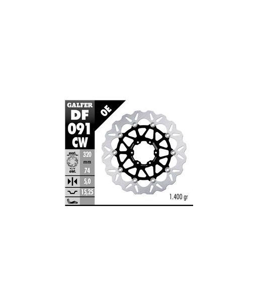 DISC WAVE FLOATING COMPLETE (C. ALU.) 320x5mm