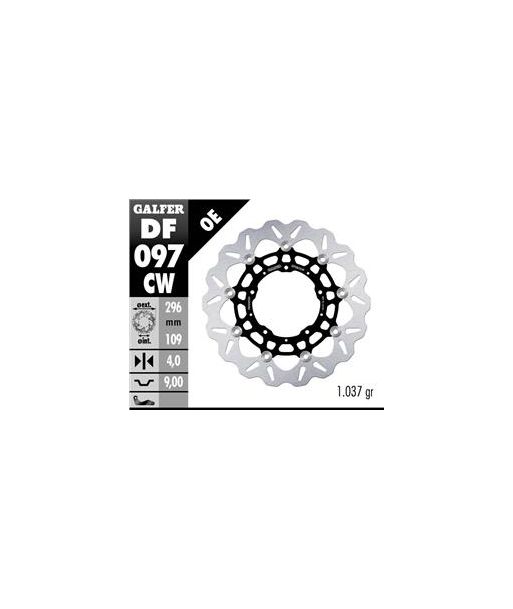DISC WAVE FLOATING COMPLETE (C. ALU.) 296x4mm