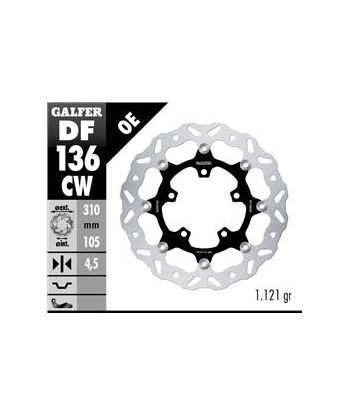 DISC WAVE FLOATING COMPLETE (C. ALU.) 310x4.5mm
