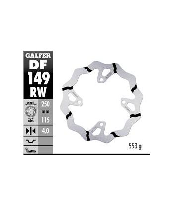 DISC WAVE FIXED 250x4mm