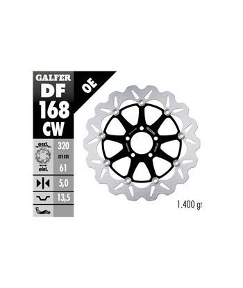 DISC WAVE FLOATING COMPLETE (C. ALU.) 320x5mm