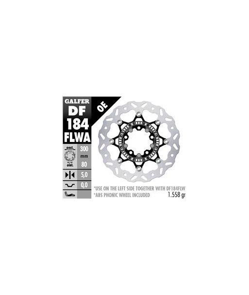 DISC WAVE FLOATING (C. STEEL) 300x5mm PHONIC ABS