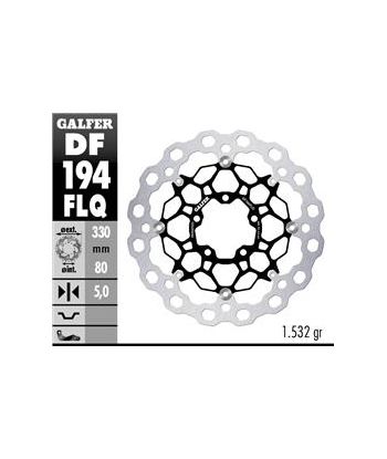 DISC WAVE FLOATING COMPLETE RIGHT(C. ALU.) 330x5mm