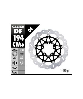 DISC WAVE FLOATING COMPLETE LEFT (C. ALU.) 330x5mm