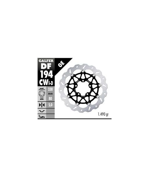 DISC WAVE FLOATING COMPLETE LEFT (C. ALU.) 330x5mm