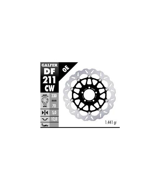 DISC CUBIQ FLOATING (C. STEEL) 330x5mm