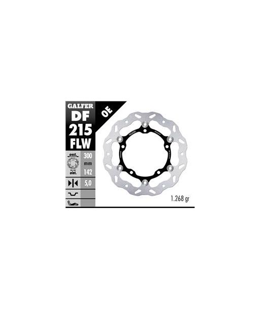 DISC WAVE FLOATING (C. STEEL) 300x5mm