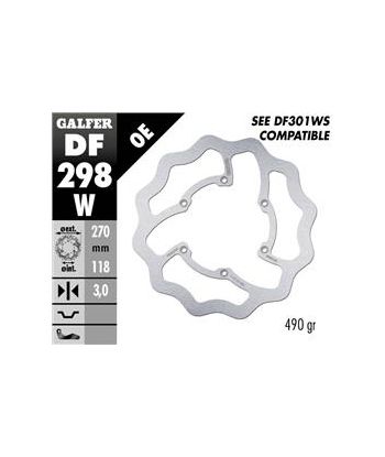 DISC WAVE FLOATING (C. STEEL) 270x3mm