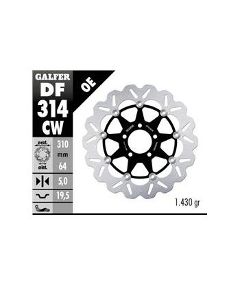 DISC WAVE FLOATING COMPLETE (C. ALU.) 310x5mm
