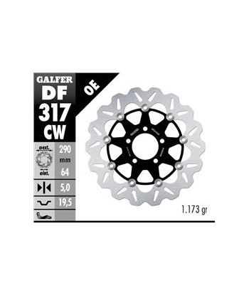 DISC WAVE FLOATING COMPLETE (C. ALU.) 290x5mm