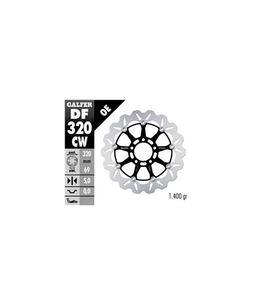 DISC WAVE FLOATING COMPLETE (C. ALU.) 320x5mm