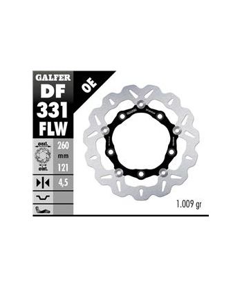 DISC WAVE FLOATING (C. STEEL) 260x4,5mm