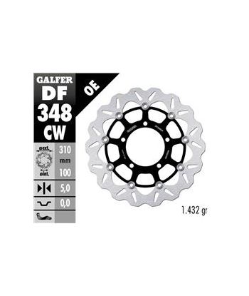 DISC WAVE FLOATING GROOVED LEFT (C. ALU.) 310x5mm