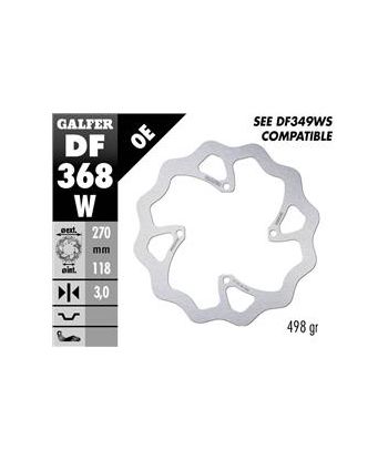 DISC WAVE FLOATING (C. STEEL) 270x3mm