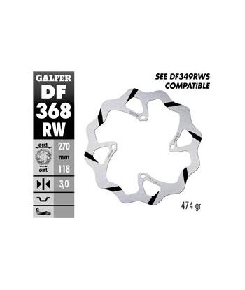 DISC WAVE FLOATING GROOVED (C. STEEL) 270x3mm