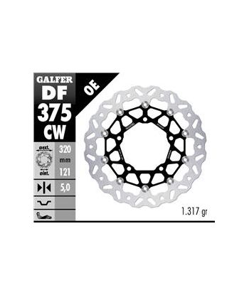 DISC WAVE FLOATING COMPLETE (C. ALU.) 320X5.5MM