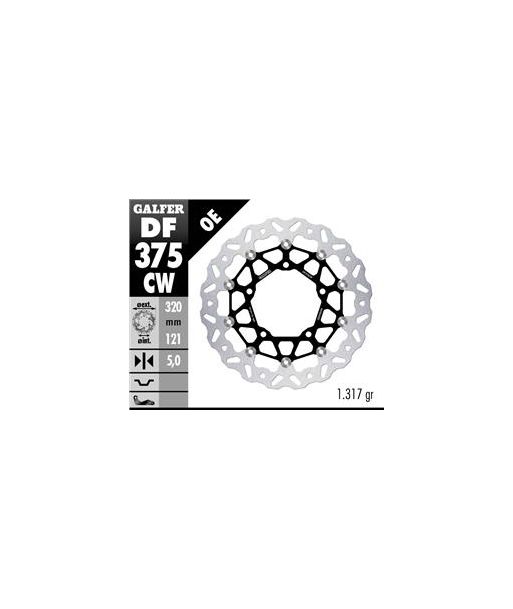 DISC WAVE FLOATING COMPLETE (C. ALU.) 320X5.5MM