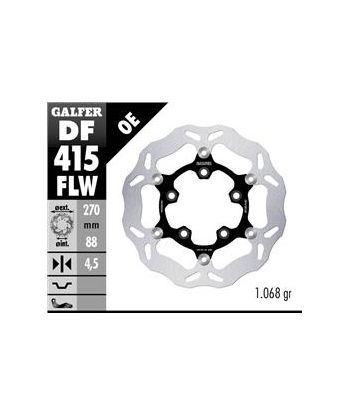 DISC WAVE FLOATING (C. STEEL) 270x4.5mm