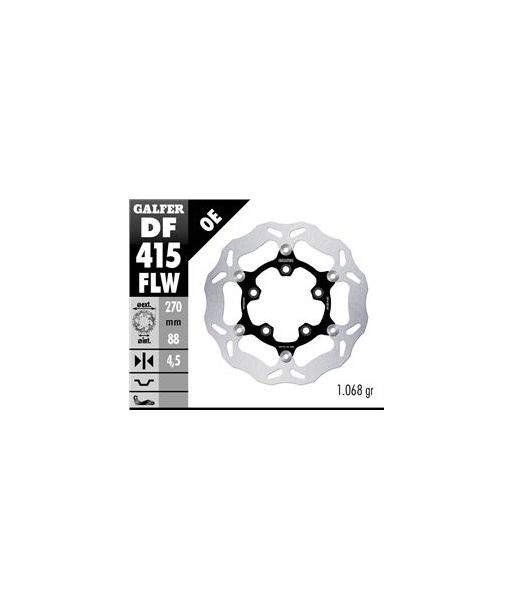 DISC WAVE FLOATING (C. STEEL) 270x4.5mm