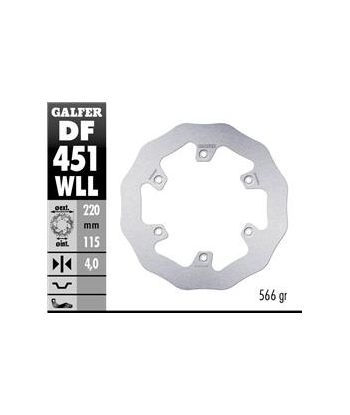 DISC WAVE FIXED SOLID 220x4mm